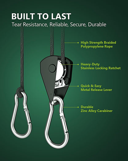 Elariom GravityLock™ Adjustable Rope System