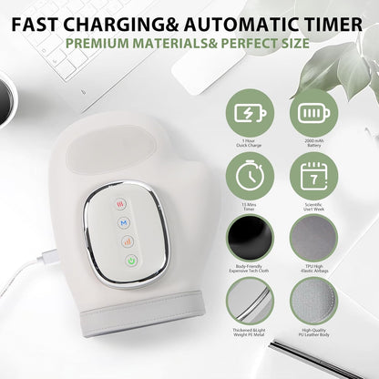 Su7 Hand Massager with Heat and Compression, 3 Massage 4 Temperatures 5 Compression Models Hand Massage for Arthritis & Carpal Tunnel, Ideal Gifts for Women/Men